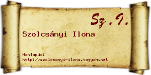 Szolcsányi Ilona névjegykártya