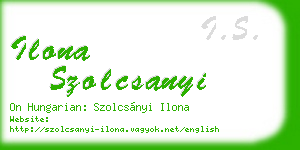 ilona szolcsanyi business card